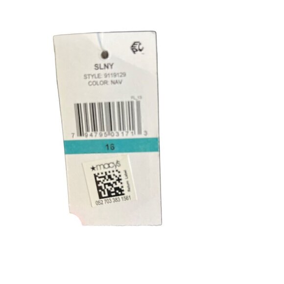 Women's SL Fashions Navy Blue Sequin Evening, Cocktail, MOB Dress Size 16 - Picture 5 of 9